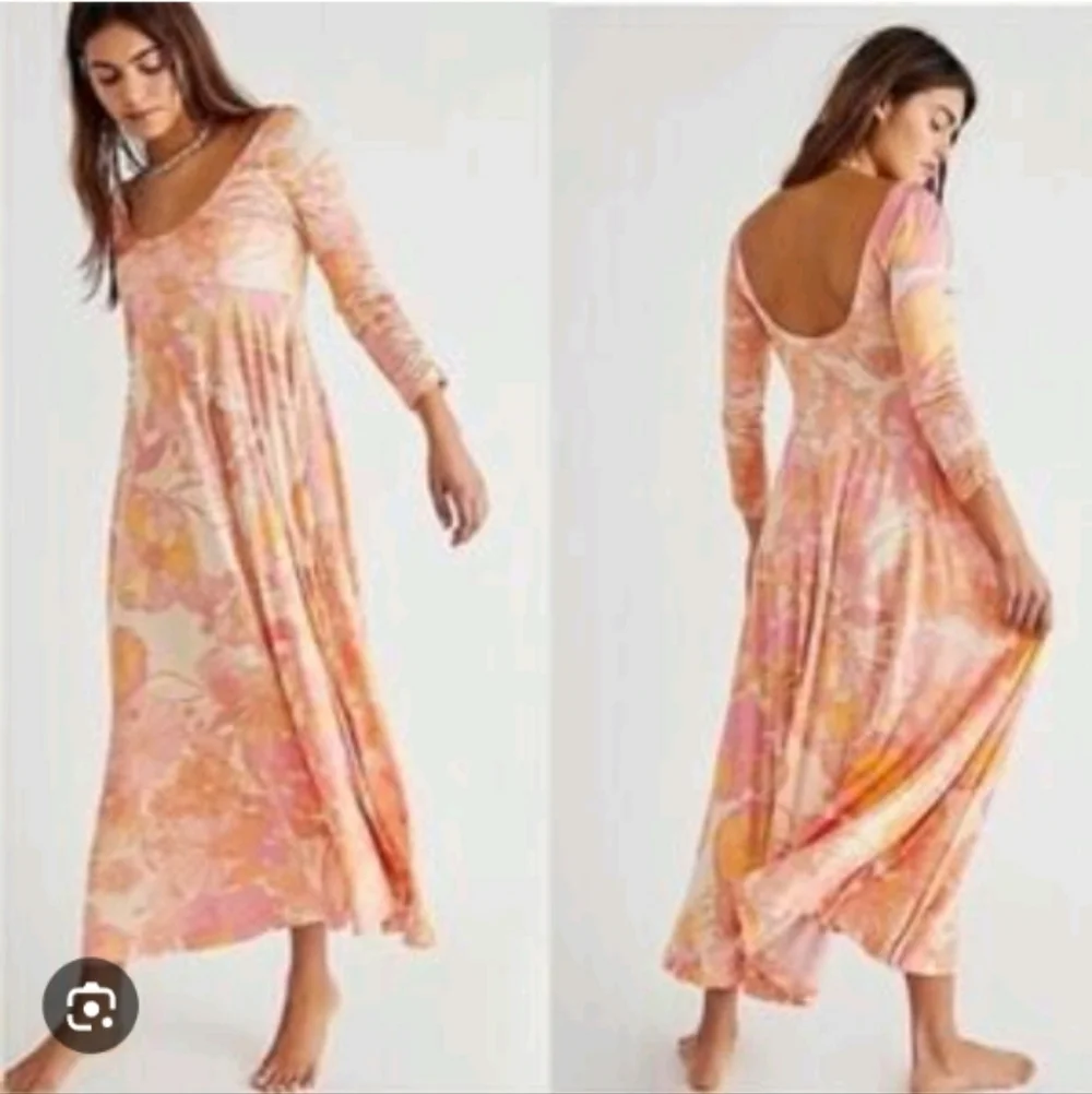 NWT Free People Women's First Date Floral Scoop Neck Maxi Dress Sz S